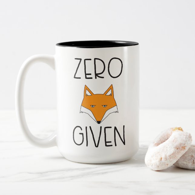 Caneca De Café Em Dois Tons Fox zero dado (Com Donut)