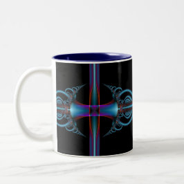 Caneca De Café Em Dois Tons Fractal