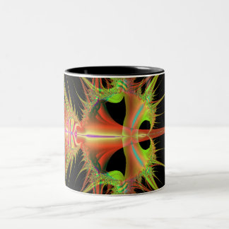 Caneca De Café Em Dois Tons Fractal