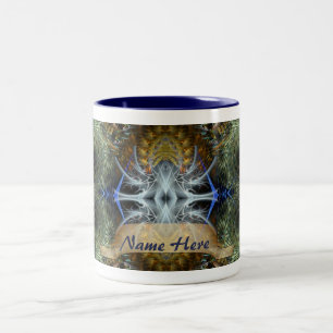 Caneca De Café Em Dois Tons Fractal Gift "Sunnia" Art Mug