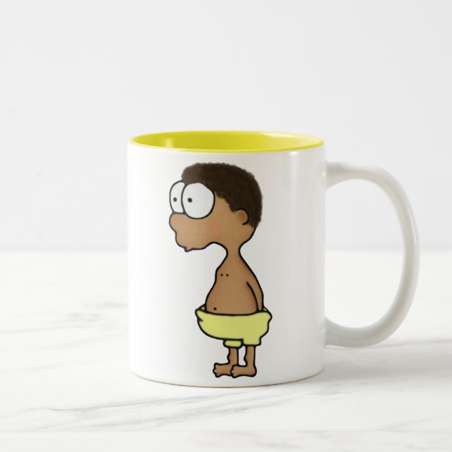 Caneca De Café Em Dois Tons Fralda Boy (Direita)