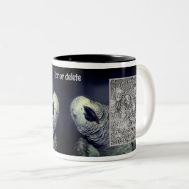 Caneca De Café Em Dois Tons Frame de Papagaio-Cinza Africano Adicione Sua Foto