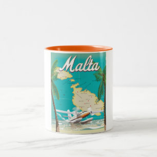 Caneca De Café Em Dois Tons França Para poster de férias de Espanha