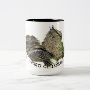 Caneca De Café Em Dois Tons Frango camuflado