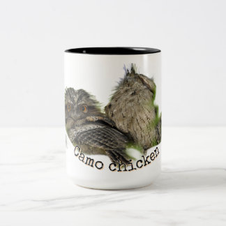 Caneca De Café Em Dois Tons Frango camuflado