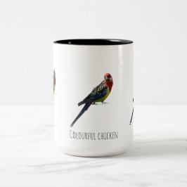 Caneca De Café Em Dois Tons Frango colorido