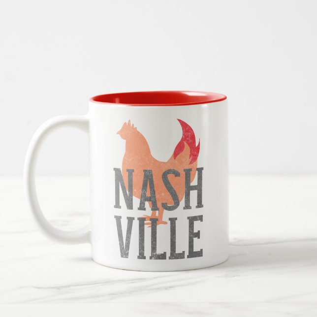 Caneca De Café Em Dois Tons Frango Quente Nashville - Mug (Esquerda)
