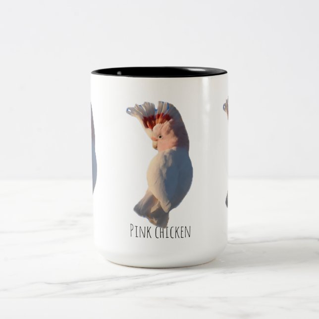 Caneca De Café Em Dois Tons Frango rosa (Centro)