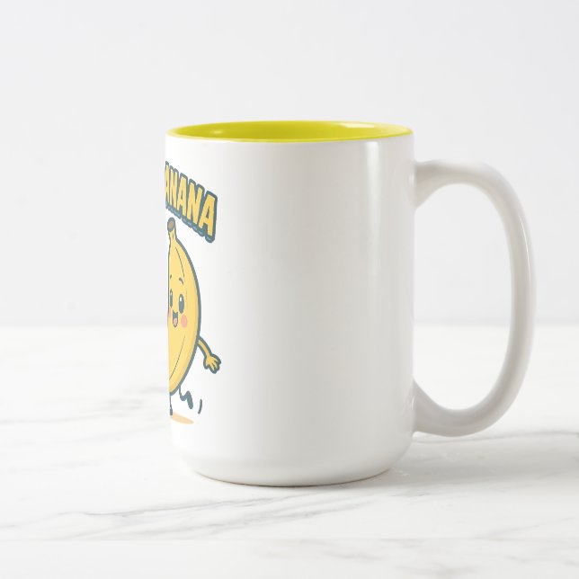 CANECA DE CAFÉ EM DOIS TONS FRANGUINHO BANANA LINDO! (Direita)