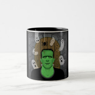 Caneca De Café Em Dois Tons Frankenstein & Ghosts