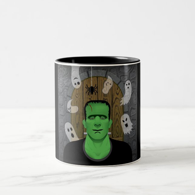 Caneca De Café Em Dois Tons Frankenstein & Ghosts (Centro)