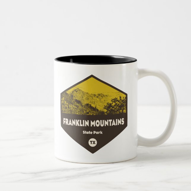 Caneca De Café Em Dois Tons Franklin Mountain State Park El Paso Texas (Direita)