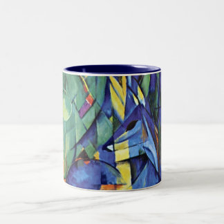 Caneca De Café Em Dois Tons Franz Marc - cervo na floresta (ii)