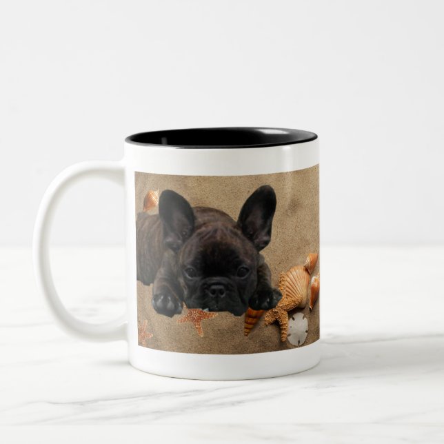 Caneca De Café Em Dois Tons Französische Bulldogge (Esquerda)