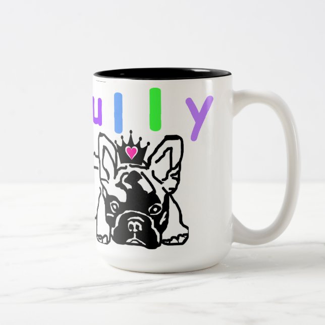Caneca De Café Em Dois Tons Französische Bulldoggen Kaffeebecher (Direita)