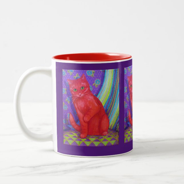Caneca De Café Em Dois Tons Fred Mug Vermelho (Esquerda)