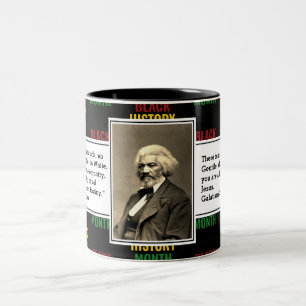 Caneca De Café Em Dois Tons FREDERICK DOUGLASS Citação da História Negra Esc