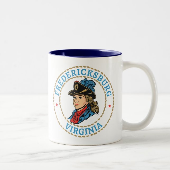 Caneca De Café Em Dois Tons Fredericksburg Virginia Colonial (Direita)