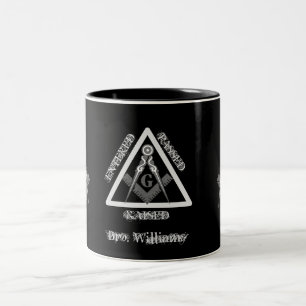 Caneca De Café Em Dois Tons Freemason