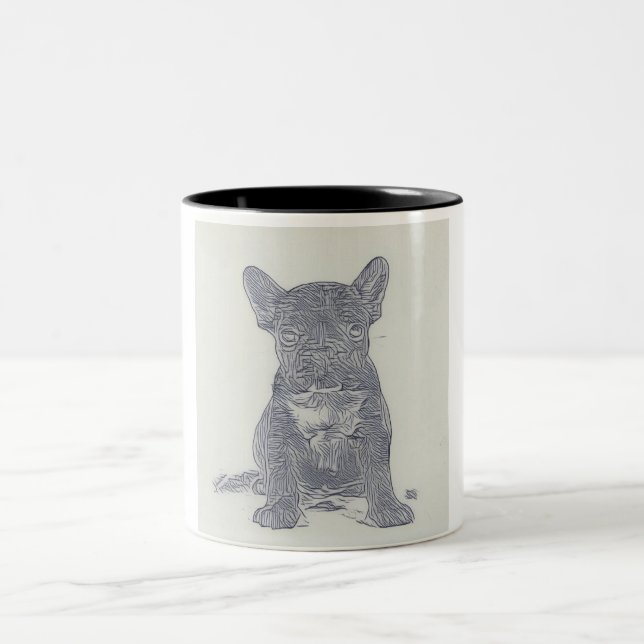 Caneca De Café Em Dois Tons Frenchie Bulldog Lover Coffee Mug (Centro)