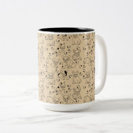 Caneca De Café Em Dois Tons Frenchie e Bones