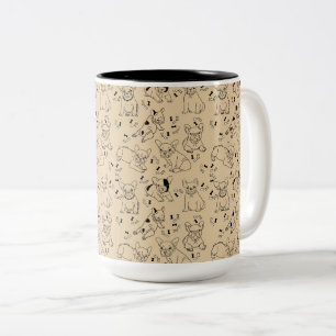 Caneca De Café Em Dois Tons Frenchie e Bones