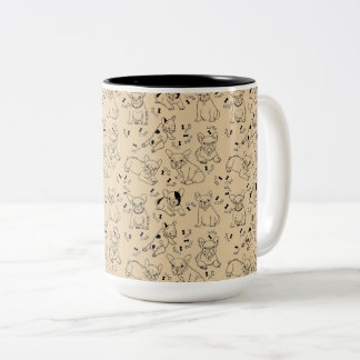 Caneca De Café Em Dois Tons Frenchie e Bones