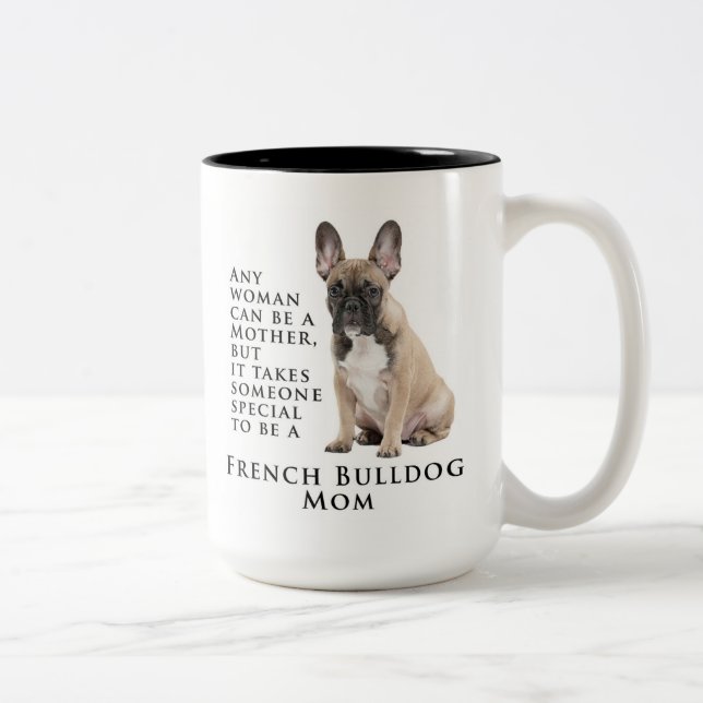 Caneca De Café Em Dois Tons Frenchie Mãe Mug (Direita)
