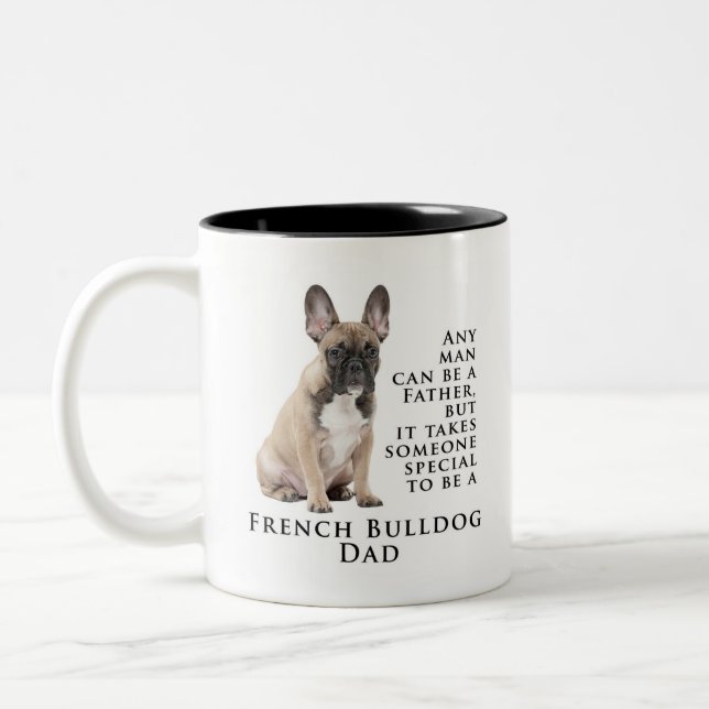 Caneca De Café Em Dois Tons Frenchie Pai Mug (Esquerda)