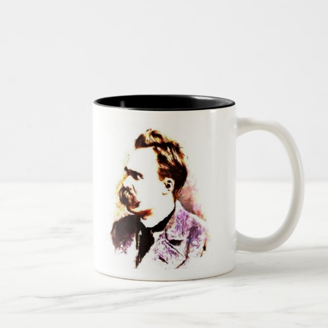 Caneca De Café Em Dois Tons Friedrich Nietzsche (Direita)