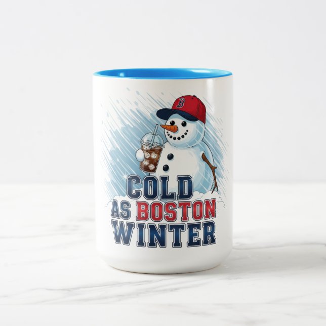 Caneca De Café Em Dois Tons Frio como Boston de inverno (Centro)