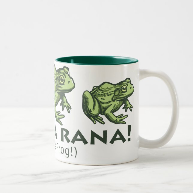 Caneca De Café Em Dois Tons frog_Spanish_2 (Direita)