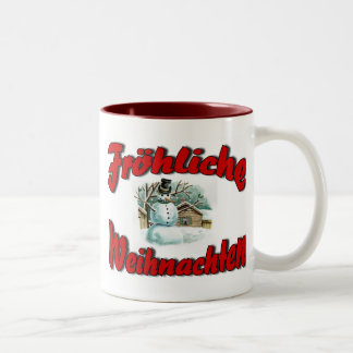 Caneca De Café Em Dois Tons Fröhliche Weihnachten