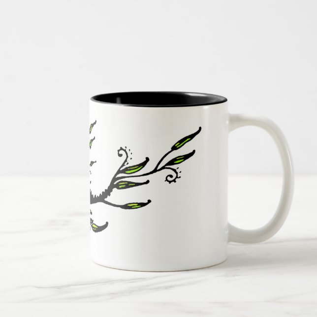 Caneca De Café Em Dois Tons Frondoso (Direita)