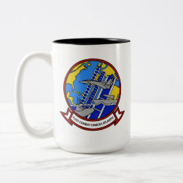 Caneca De Café Em Dois Tons Frota Combate Câmera Atlântica