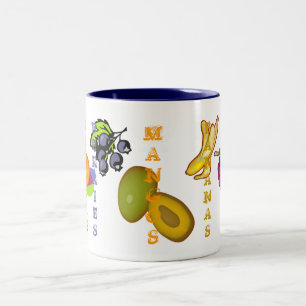 Caneca De Café Em Dois Tons Fruity Mango Frutas