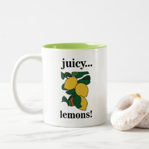 Caneca De Café Em Dois Tons Fruta cítrica limão