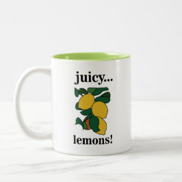 Caneca De Café Em Dois Tons Fruta de citrinos limão
