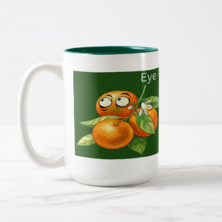 Caneca De Café Em Dois Tons Fruta De Olhos