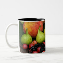 Caneca De Café Em Dois Tons Fruta Figuras Blackberry Peach Mug