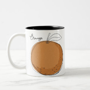 Caneca De Café Em Dois Tons Fruta laranja