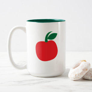 Caneca De Café Em Dois Tons Fruta Maçã
