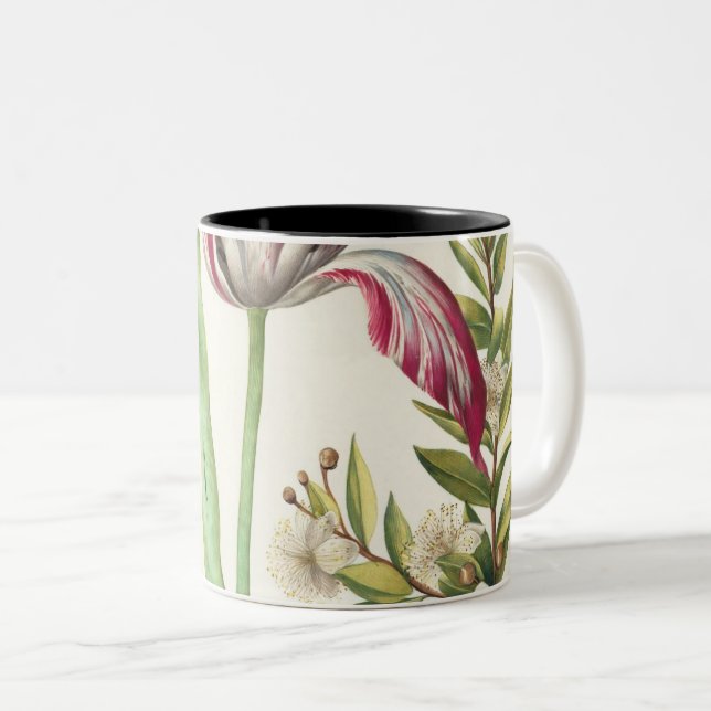 Caneca De Café Em Dois Tons Frutas coloridas (Frente Esquerda)