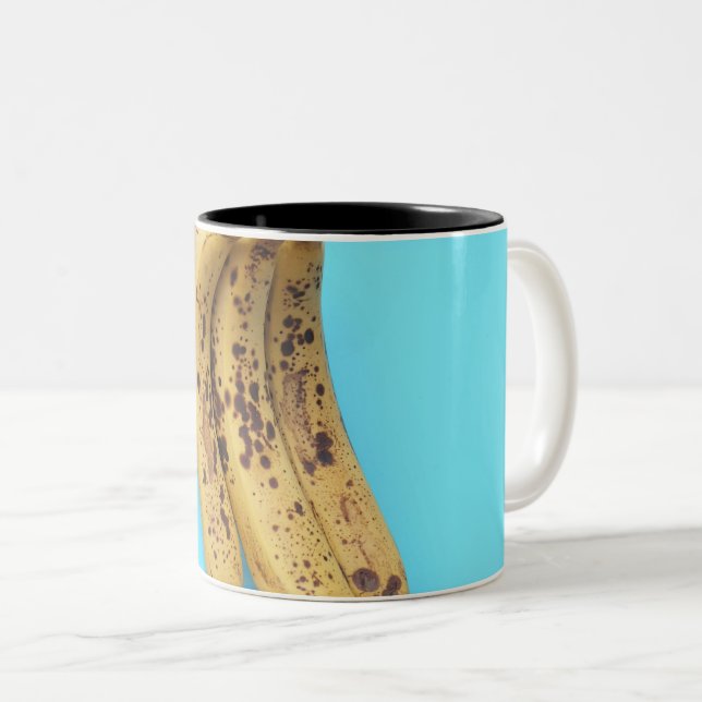 Caneca De Café Em Dois Tons Frutas E Vegetais (Frente Esquerda)