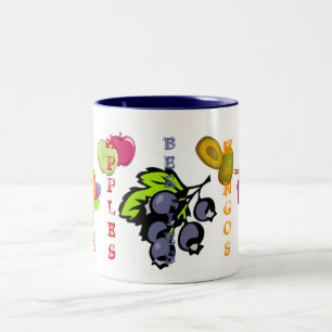 Caneca De Café Em Dois Tons Frutos-amora
