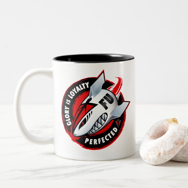 Caneca De Café Em Dois Tons FU Mug (Com Donut)