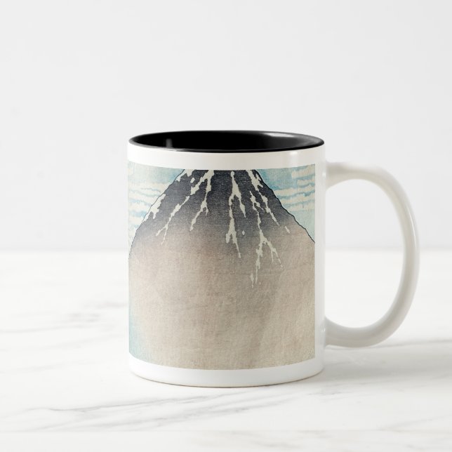 Caneca De Café Em Dois Tons Fuji em Weather claro (Direita)
