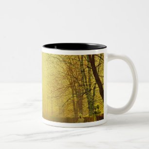 Caneca De Café Em Dois Tons Fulgor de noite de John Atkinson Grimshaw ,