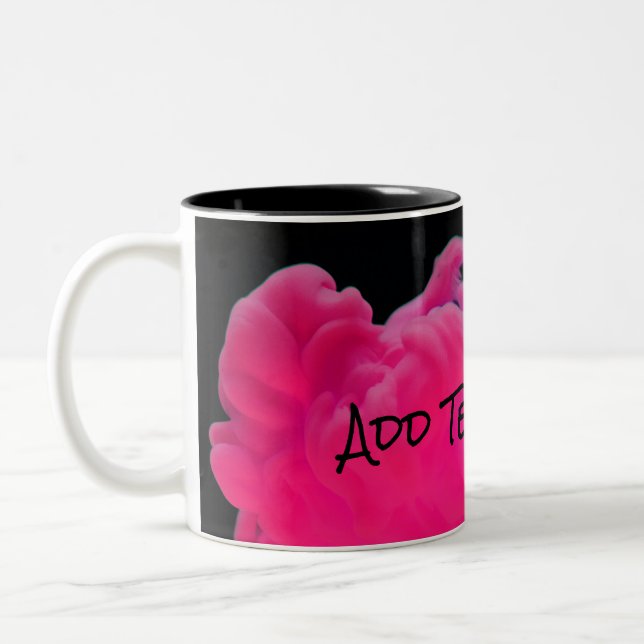 Caneca De Café Em Dois Tons Fumaça digital rosa e roxa (Esquerda)