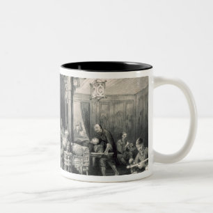 Caneca De Café Em Dois Tons Fumadores chineses do ópio, 'de China em uma sér